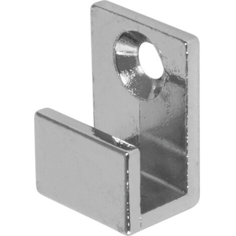 Support de glace en U MOD – Laiton chromé – Modèle fixe – Épaisseur 6 mm – Ø vis 3,5 mm (non fournie) – Besoin D'Habitat