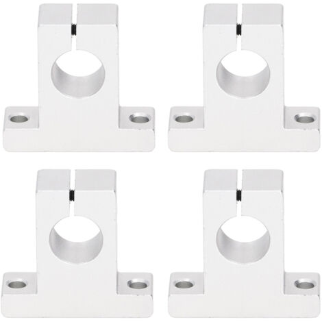 Support de guidage sur rail en alliage d'aluminium (4 pièces) pour mouvement linéaire, tige de 16 mm, support d'arbre linéaire pour équipements électroniques