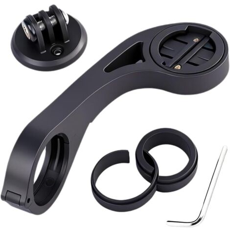 Support de Guidon Avant Compatible Fixation Guidon 31.8mm 25.4mm, Installation Rapide, Haute Sécurité - Inclus Accessoires de Montage, Support Compteur Vélo Robuste pour Garmin Edge 530, 540 Noir
