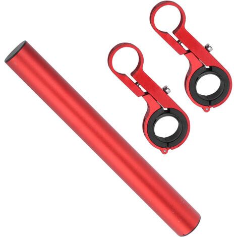Support de guidon VTT en alliage d'aluminium, barre d'extension rouge pour accessoires vélo multifonction