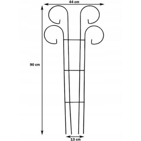 Support de jardin pour plantes grimpantes avec une arche décorative 90x44cm vert foncé