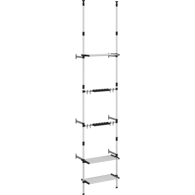 Vidaxl - Support de jardin télescopique à 3 étagères Argenté Aluminium