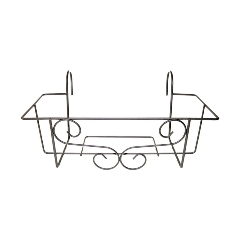 Esschert Design - Support de jardinière pour balcon en fer - Gris - l 41,7 x p 26,3 x h 18,8 cm - Livraison gratuite