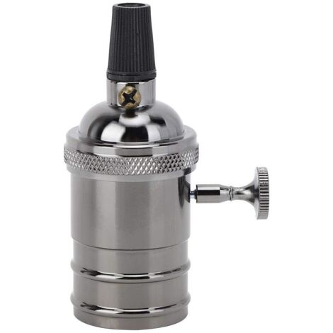Support de lampe à suspension E27 Style rétro avec interrupteur, remplacement de prise de lampe, douille de suspension industrielle Vintage(noir)