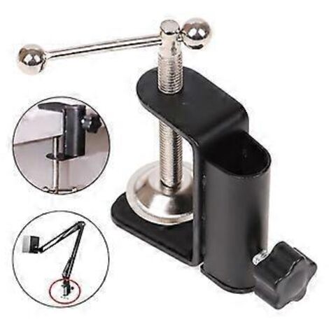Support de lampe de bureau à fixation par pince, support de lampe en porte-à-faux, clips de fixation, base