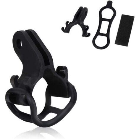 Support de lampe de poche pour vélo, support universel et stable pour guidon de vélo, clip pour lampe de poche de diamètre inférieur à 40 mm (noir)