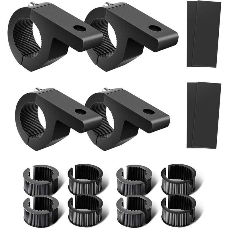 Coocheer - Support de lampe de travail 19-32mm, support de pince universel pour moto, 4x4, atv, utv, camion, bateau, galerie de toit (0.75 '-1.25') 4