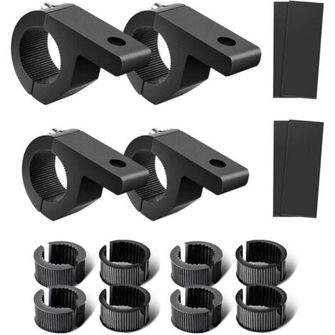 Support de lampe de travail 19-32mm, support de pince universel pour moto, 4x4, ATV, UTV, camion, bateau, galerie de toit (0.75 "-1.25") 4 pièces