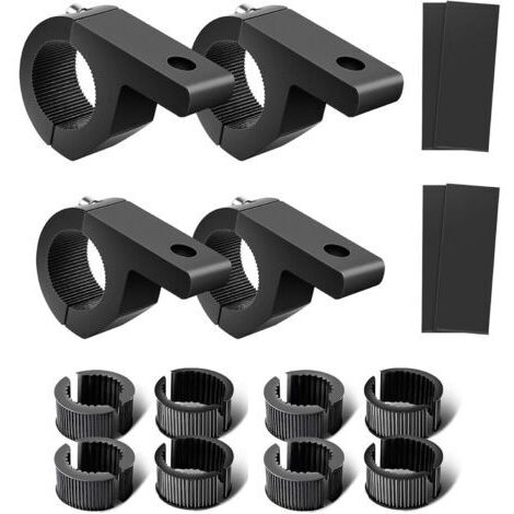 Support de lampe de travail 19-32mm, support de pince universel pour moto, 4x4, ATV, UTV, camion, bateau, galerie de toit (0.75 "-1.25") 4 pièces