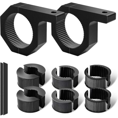 Support de lampe de travail 19-32mm, support de pince universel pour moto, 4x4, ATV, UTV, camion, bateau, galerie de toit (1.5"/2") 2 pièces