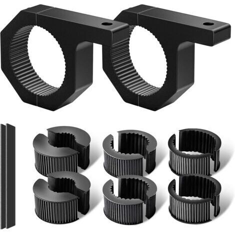 Support de lampe de travail 19-32mm, support de pince universel pour moto, 4x4, ATV, UTV, camion, bateau, galerie de toit (1.5"/2") 2 pièces