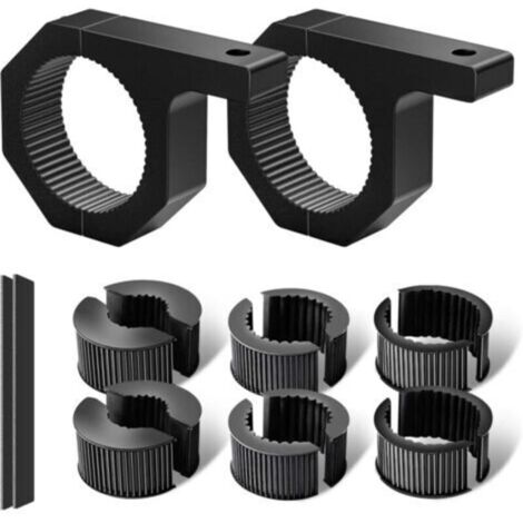 Support de lampe de travail 19-32mm, support de pince universel pour moto, 4x4, ATV, UTV, camion, bateau, galerie de toit (1.5"/2") 2 pièces