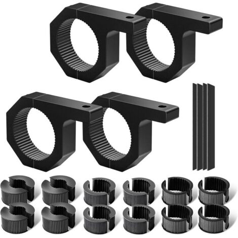 Support de lampe de travail 19-32mm, support de pince universel pour moto, 4x4, ATV, UTV, camion, bateau, galerie de toit (1.5"/2") 4 pièces