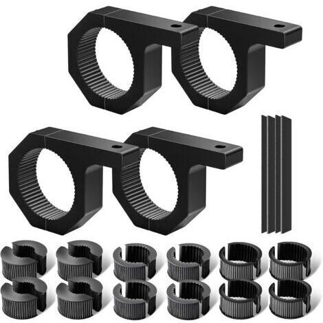 Support de lampe de travail 19-32mm, support de pince universel pour moto, 4x4, ATV, UTV, camion, bateau, galerie de toit (1.5"/2") 4 pièces