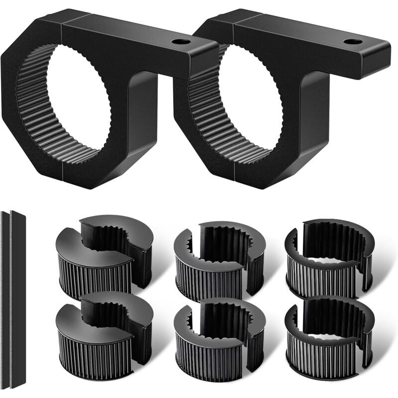 SNQ - Support de lampe de travail 19-32mm, support de pince universel pour moto, 4x4, atv, utv, camion, bateau, galerie de toit (1.5'/2') 2 pièces