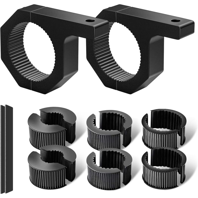 Coocheer - Support de lampe de travail 19-32mm, support de pince universel pour moto, 4x4, atv, utv, camion, bateau, galerie de toit (1.5'/2') 2