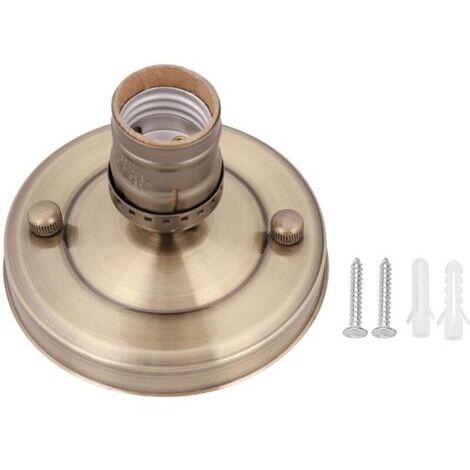 Support de Lampe E26/E27, Socle de Lampe de Plafond à Douille rétro Support de Lampe Suspendu Adaptateur de Suspension(cuivre)