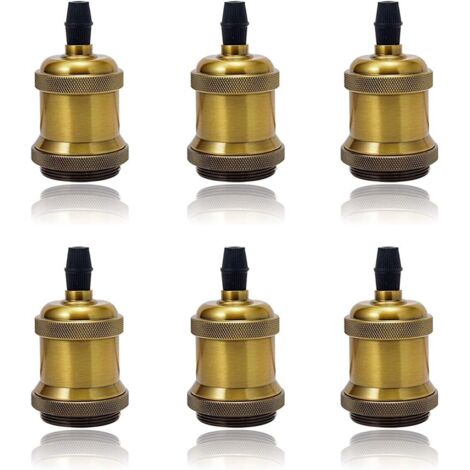 Support de Lampe E27 en Céramique pour Ampoules Vintage - Adaptateur Rétro Edison - Lot de 6