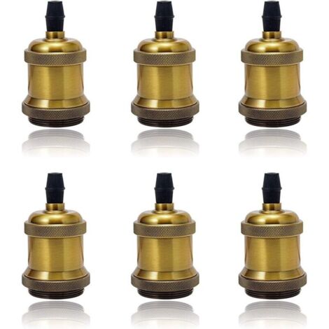 Support de Lampe E27 en Céramique pour Ampoules Vintage - Adaptateur Rétro Edison - Lot de 6