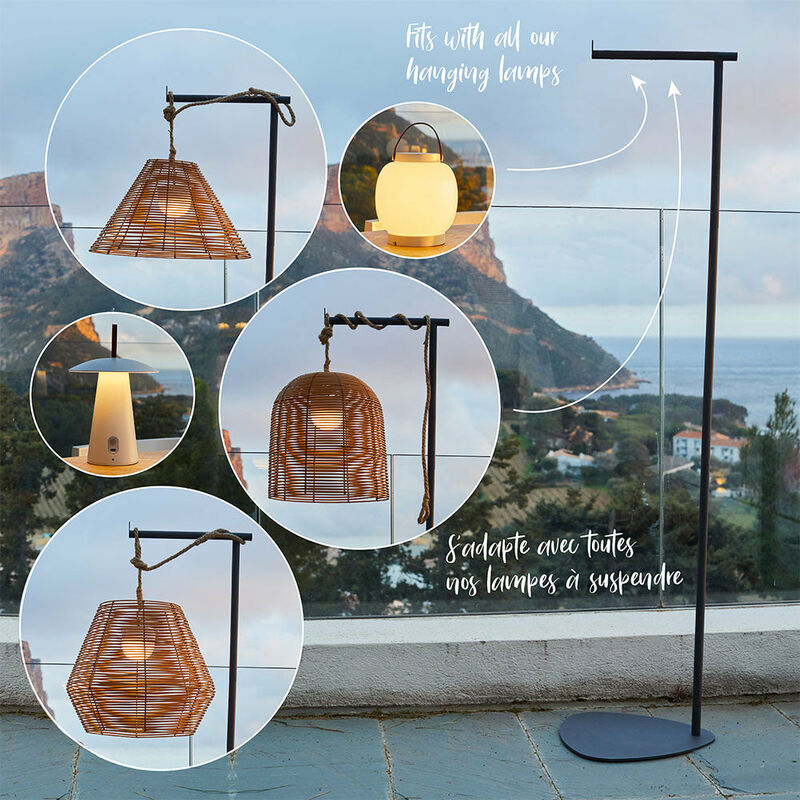 Support de lampe hold me Gris Metal 41CM