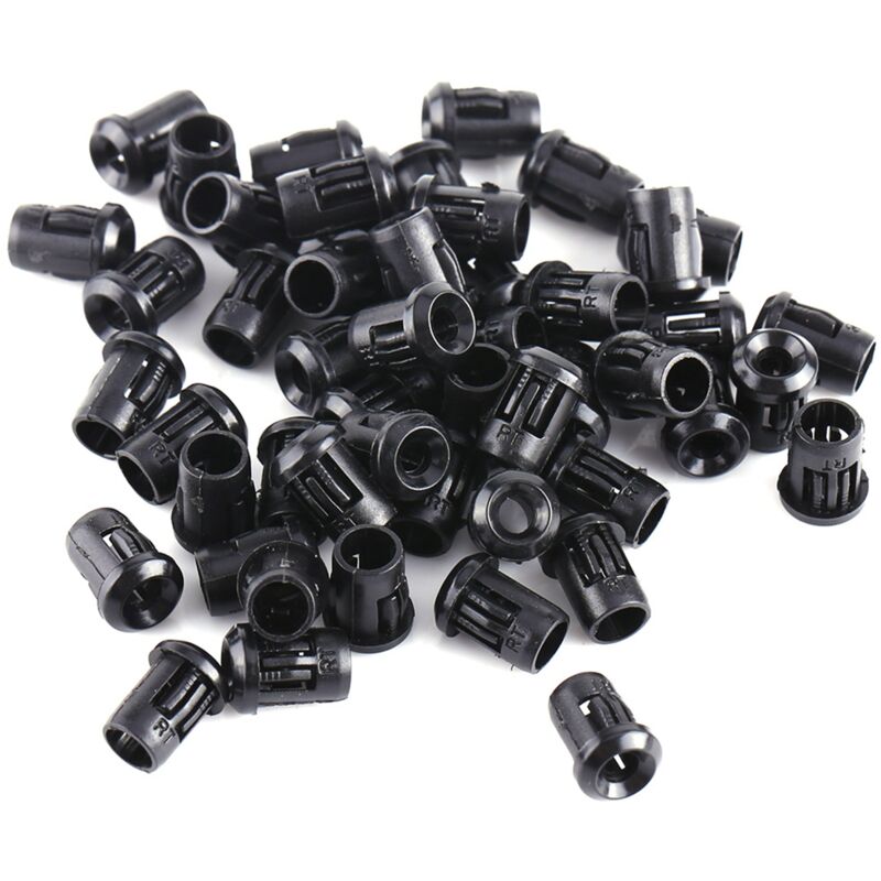 Support de lampe LED 3 mm, 50 pièces, douille, support de diode, clip de fixation en nylon noir, très pratique