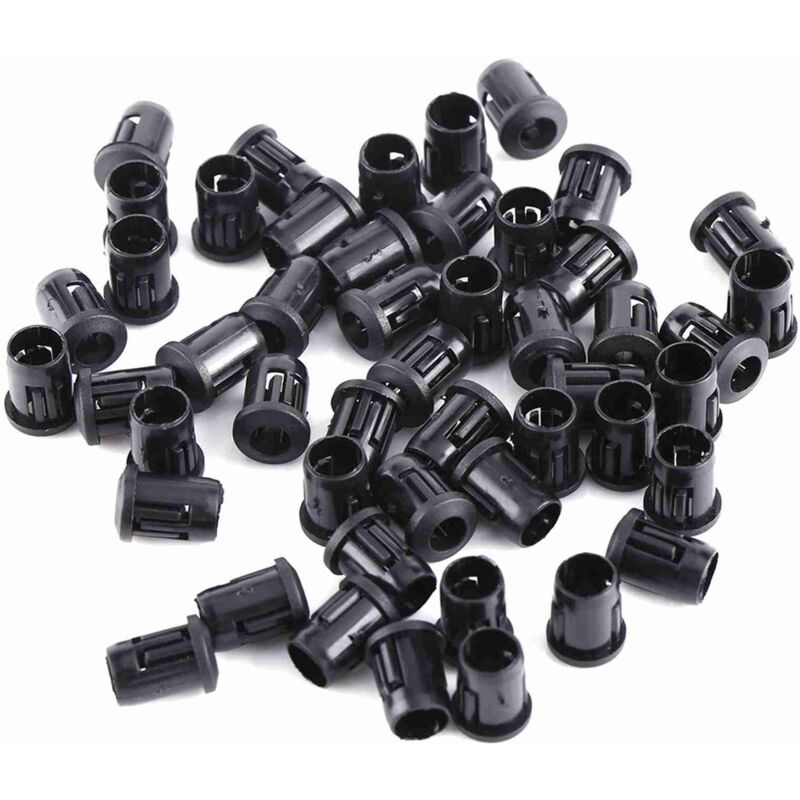 Support de lampe LED 5 mm, 50 pièces, douille, support de diode, clip de fixation en nylon noir, très pratique