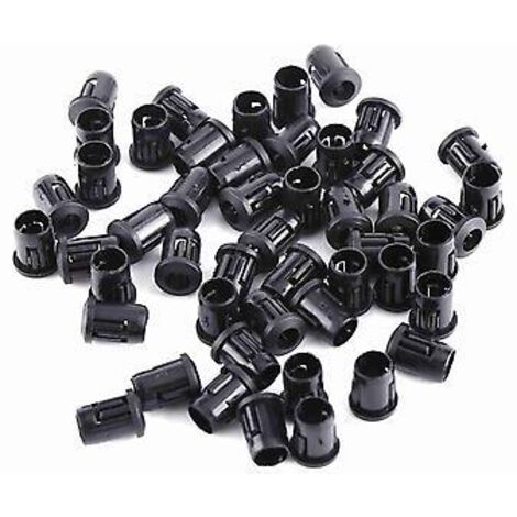 Support de lampe LED 5 mm, 50 pièces, douille, support de diode, clip de fixation en nylon noir, très pratique
