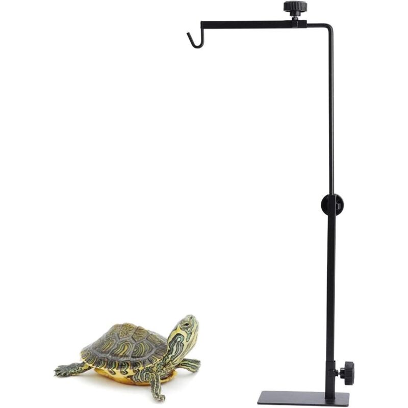 Support de Lampe pour Reptiles Tortues Lampe Reptile Pied Réglable Télescopique Plancher Chaleur Lumière Stand, Lumière d'atterrissage Support pour