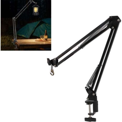Support de lanterne de camping pliable à angle réglable, poteau de suspension portable en alliage d'aluminium pour lampe de pique-nique en extérieur et en intérieur,DUBUNS