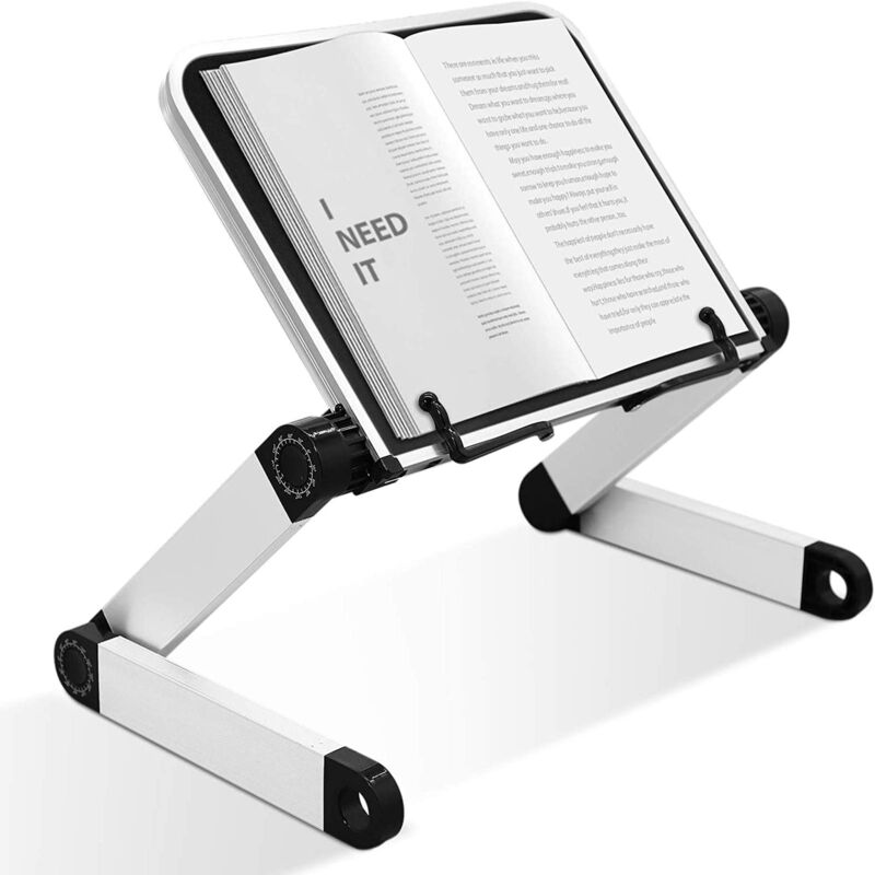 Porte Livre Extra Large,Support Livre Ergonomique,Support de Lecture Pliable à 360 DegréS et Portable, Mains Libres Pupitre de Lecture Peut êTre