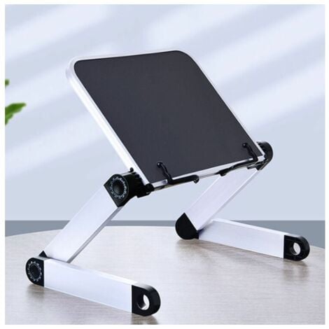Support de lecture noir plateau support inclinable réglable 360 hauteur et angle réglables pupitre repose-livre pliable portable pour la plupart des livres papier et tablettes et recettes