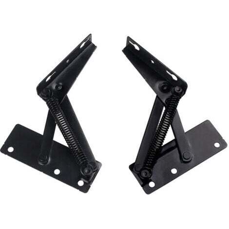 Support de levage pliable à 80 degrés ,1 paire de charnières à ressort robustes largement utilisées dans les meubles pliants, les bancs, les coffres à jouets, les charnières de support de rangement