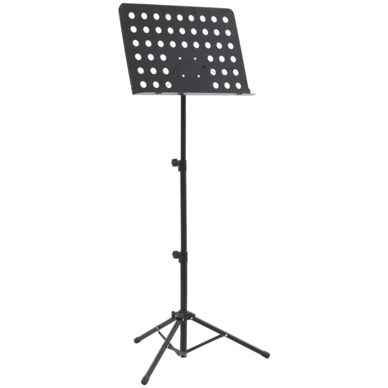 Vidaxl - Support de livre de musique Noir Acier