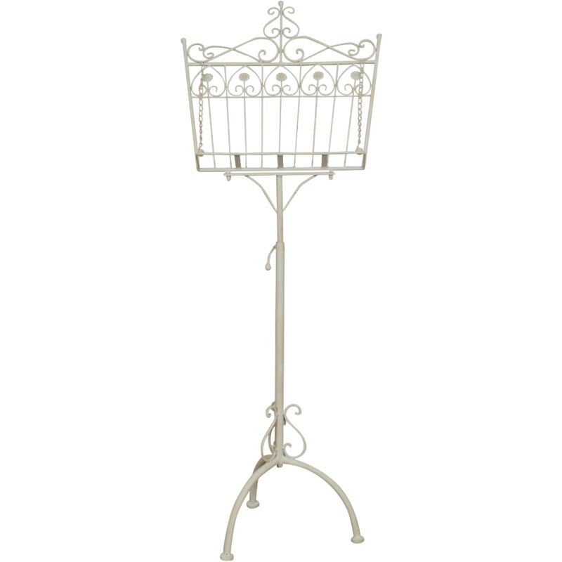 Support de livre en fer Présentoir au sol Chevalet Pupitre réglable Support de musique Support de menu de restaurant Affichage