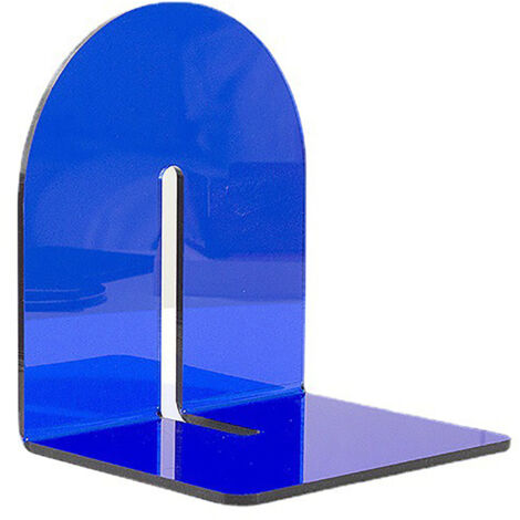 Support de livres acrylique L épaissi Bleu Translucide Mano pour Bureau Bibliothèque Maison Organisation