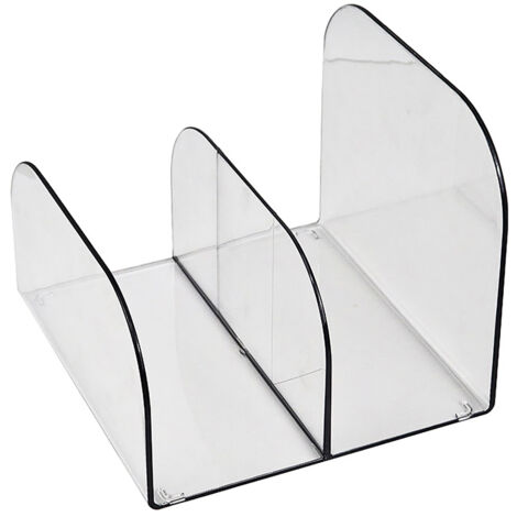 Support de livres de bureau, Organisateur de rangement pour livres, Porte-documents en plastique transparent, Étagère de bureau pour livres.