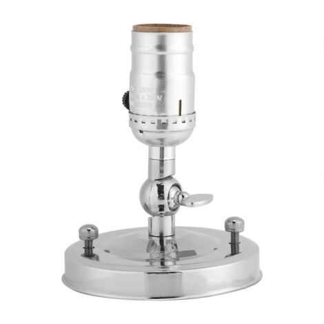 Support de lumière vintage E27, applique murale avec interrupteur pour usage domestique et décoration, 220V, argent
