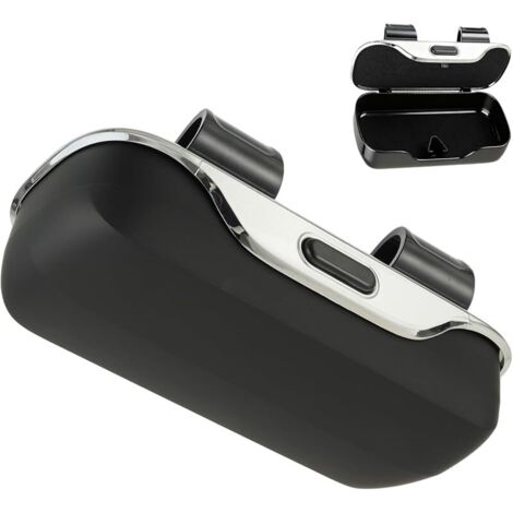 Support de lunettes de soleil pour pare-soleil de voiture, support de lunettes de soleil de voiture, boîte de protection de rangement de lunettes, support de lunettes pour voiture (noir)
