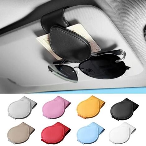Support de lunettes de voiture, rangement de l’étui de lunettes de voiture, porte-lunettes de soleil Rouge