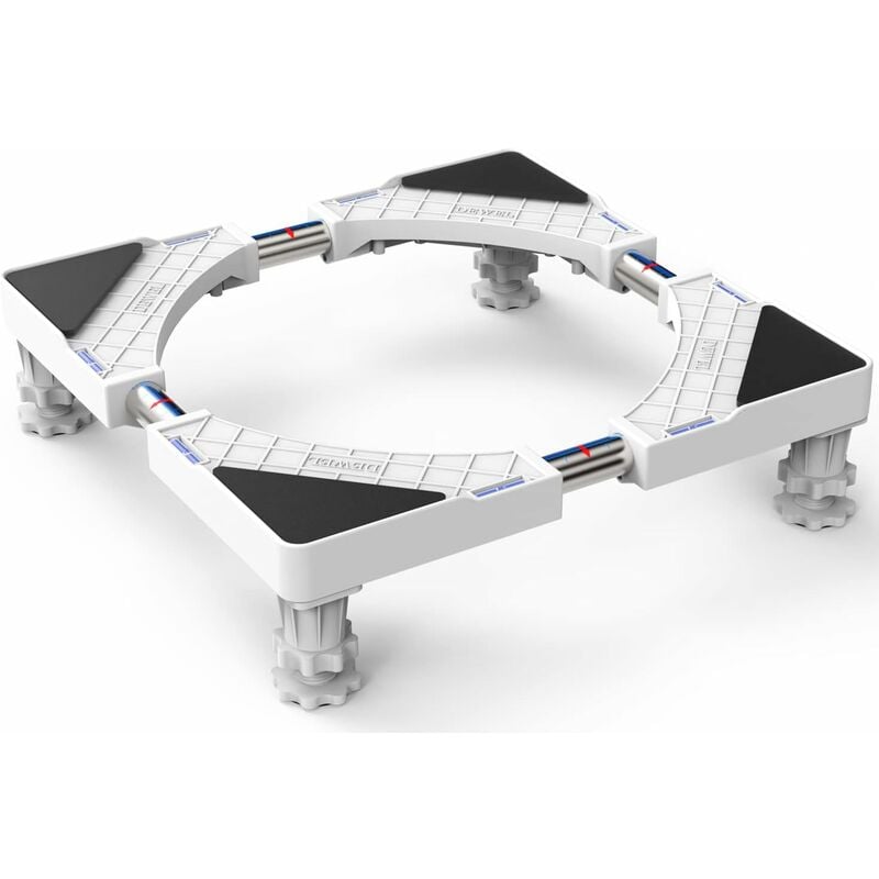 Memkey - Support de Machine à Laver Base pour Frigo Lave-linge Sèche-linge Réglable en Longueur 50cm-66cm Support Charge 300 kg avec l'Effet de