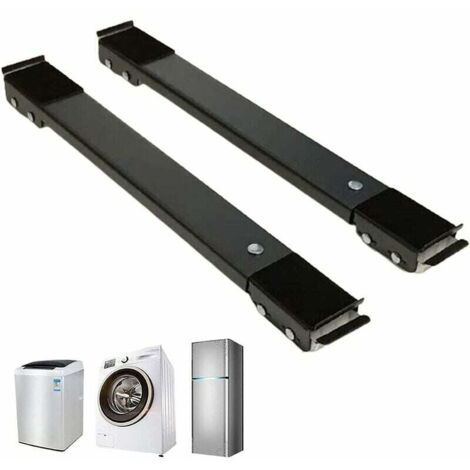 Support de Machine à Laver Mobile, Base Mobile Multifonctionnelle réglable, Armoire de Base de Réfrigérateur, 24 Roues, Fixation de Serrure, Antidérapant, pour Sèche-linge/Armoire/Canapé Gris