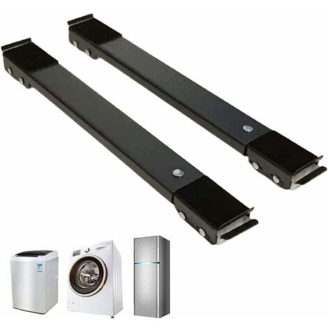 Support De Machine À Laver Mobile, Base Mobile Multifonctionnelle Réglable, Meuble De Base De Réfrigérateur, 24 Roues, Fixe avec Serrure, Antidérapant, Adapté Au Sèche Linge/Armoire/Canapé gris