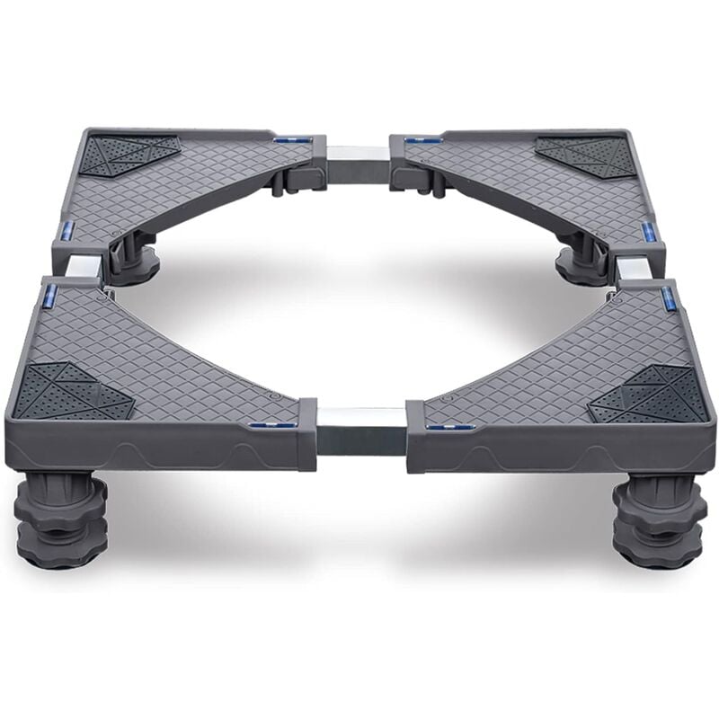 Naizy - Support de Machine à Laver 4 Pieds Socle Lave Linge Base de Machine à Laver Réglable Charge 200 kg sans Roulettes - Grau