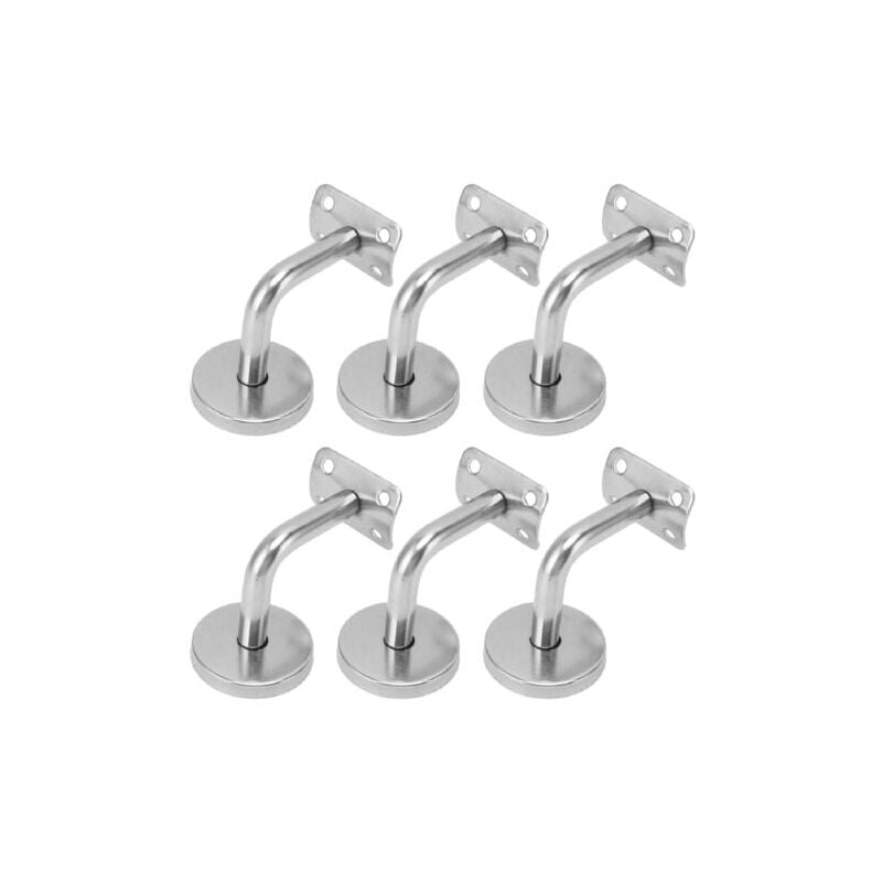 SNQ - Support de Main Courante, 6pcs Support de Main Courante d'escalier en Acier Inoxydable 304 pour la Maison