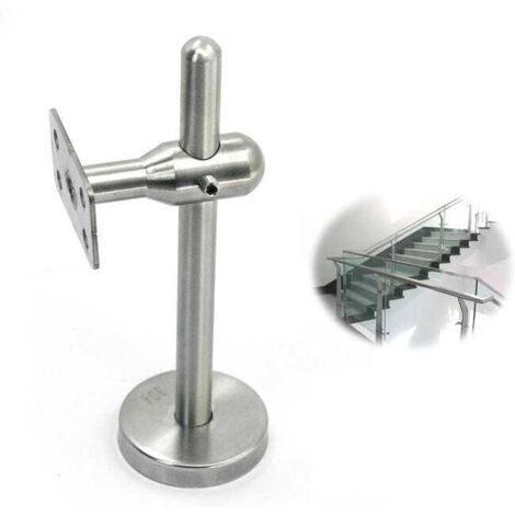 Support de Main Courante Réglable en Acier Inoxydable - Fixation Murale pour Rampe de Couloir, Robuste et Esthétique