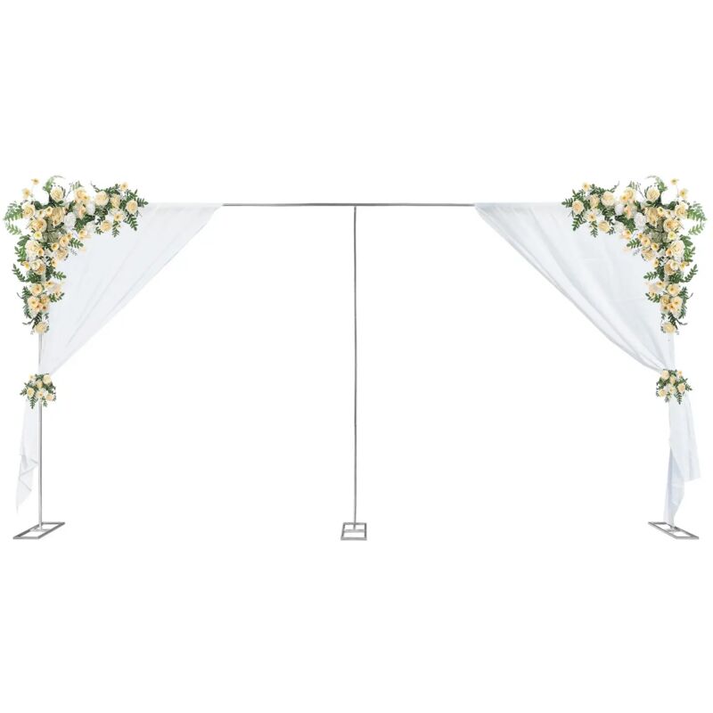 Support de mariage fond Stand tube kit rideau cadre photographie 3x6m Argent