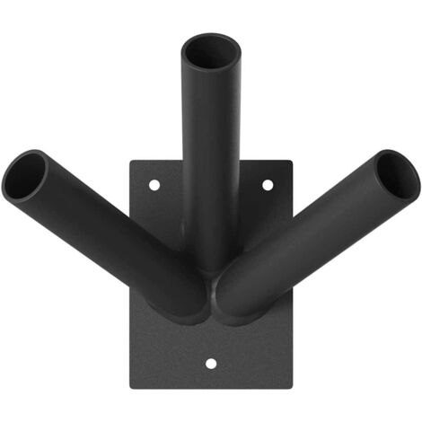 Support de mât de drapeau Noir 10.5 x 7.5 cm Acier CFW31713