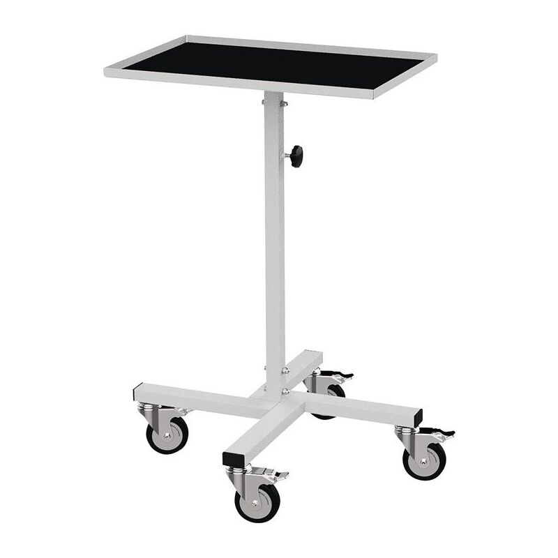 Bedrunka+hirth - Servante d´atelier surface de chargement L410 x l610 mm hauteur réglable 945-1 295 mm gris clair, ral 7035 tablette fixe