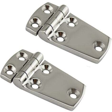 Support de Matériel Porte Charnière en Acier Inoxydable - À Toute Épreuve pour Bateau, Cabinet, Plateforme - Marin, Garage, 2pcs 38 mm x 70 mm