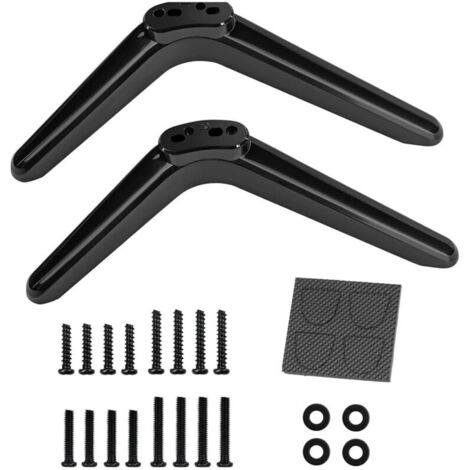 Support de meuble TV, support de table universel pour téléviseurs à écran plat plasma LCD LED de 32 à 55 pouces, pieds de téléviseur, supporte jusqu'à 88 lb, max. 800 x 500 mm, base de téléviseur régl